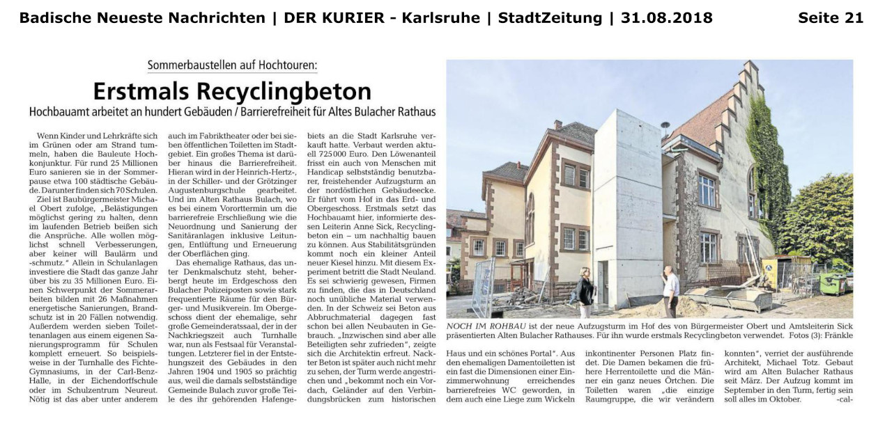 Recyclingbeton als Sichtbeton