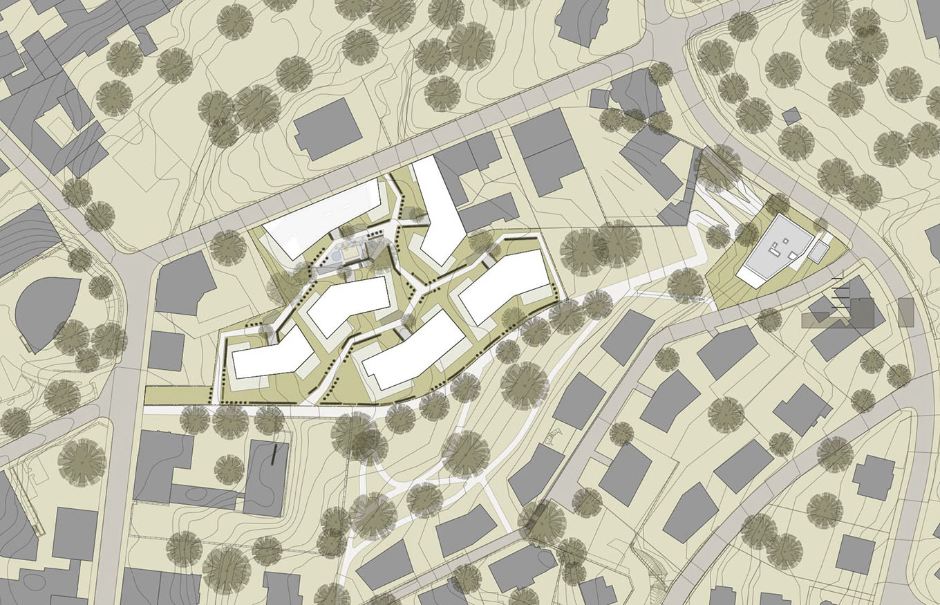 Neubau einer Wohnresidenz am Vicentipark in Baden-Baden - Lageplan