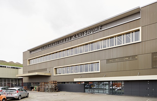 Umbau eines Betriebsgebäudes für die Verkehrsbetriebe Karlsruhe